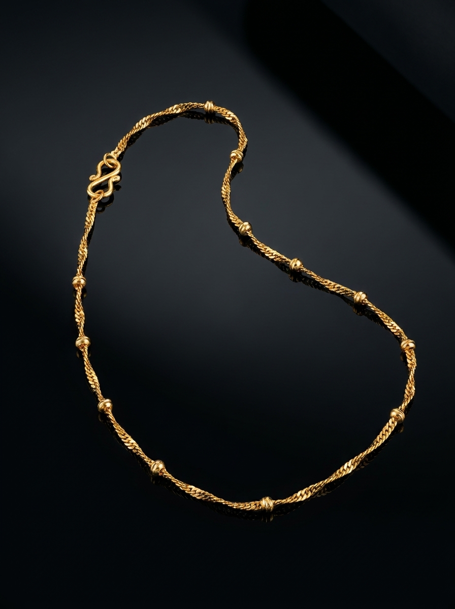 Elegant Gold Plated Twist Chain for Women
